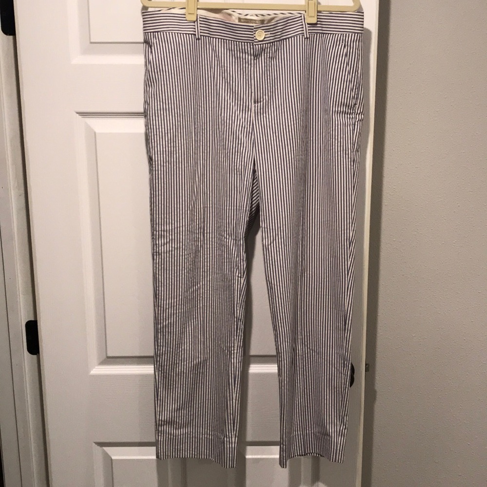 Banana Republic Martin Fit cropped striped pants